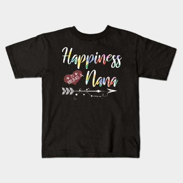 happiness is being a nana Kids T-Shirt by gotravele store